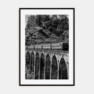 Train Arch Bridge Photo B&W No 2 Poster