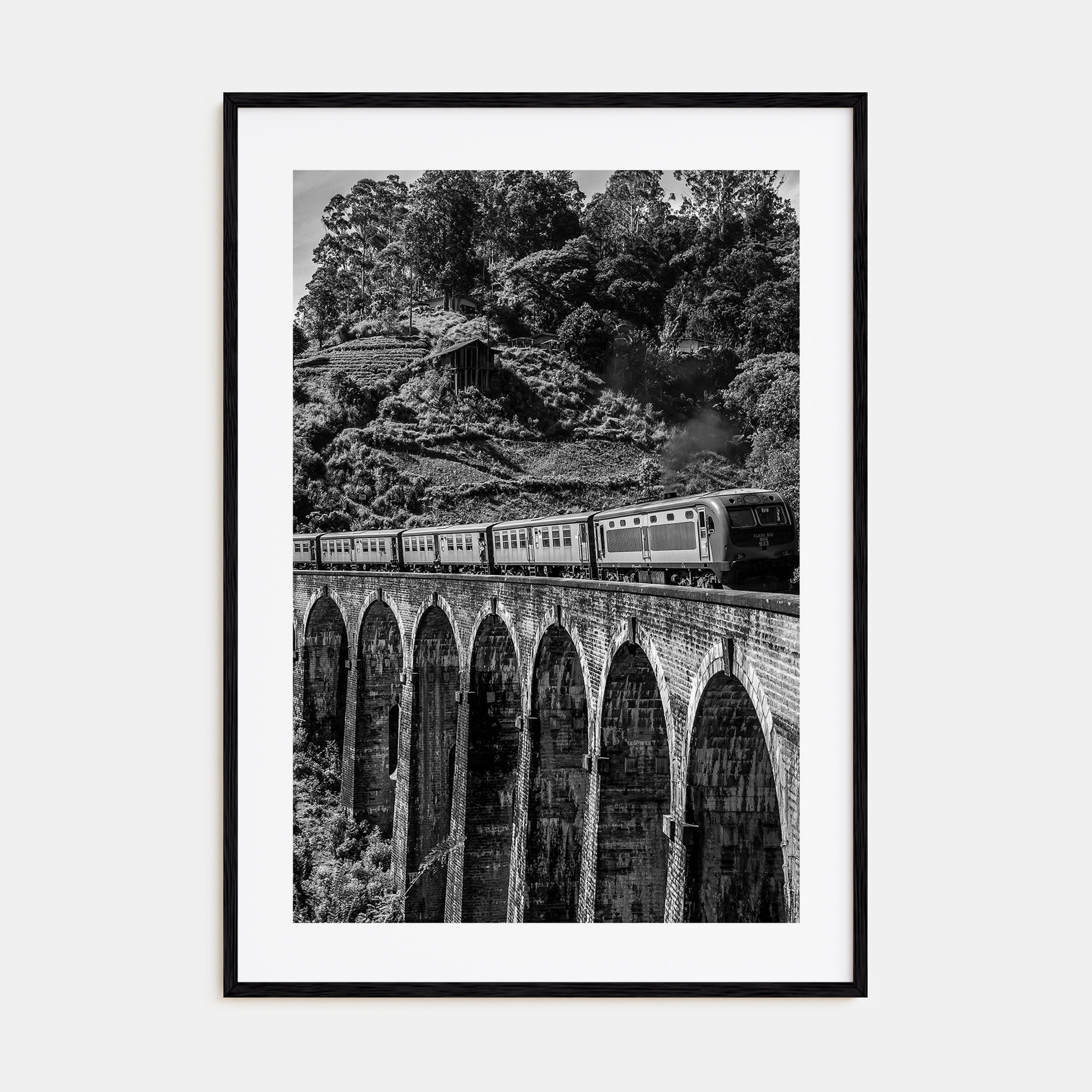 Train Arch Bridge Photo B&W No 2 Poster