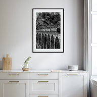 Train Arch Bridge Photo B&W No 2 Poster