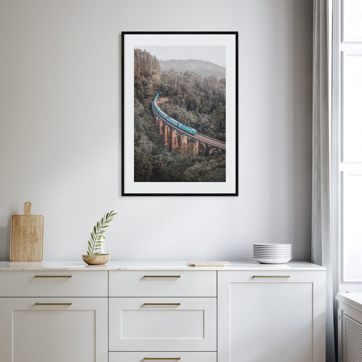 Train Arch Bridge Photo Color Poster