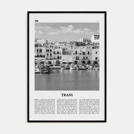 Trani Travel B&W Poster