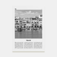 Trani Travel B&W Poster