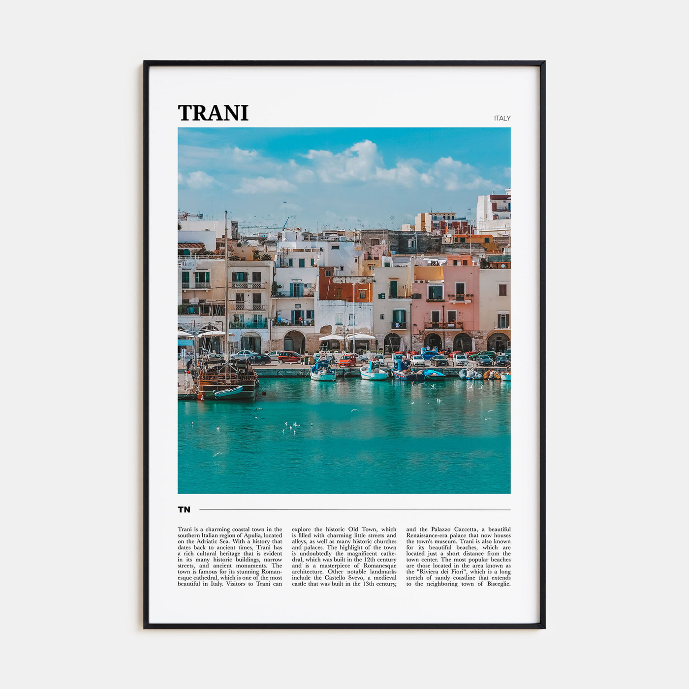 Trani Travel Color Poster