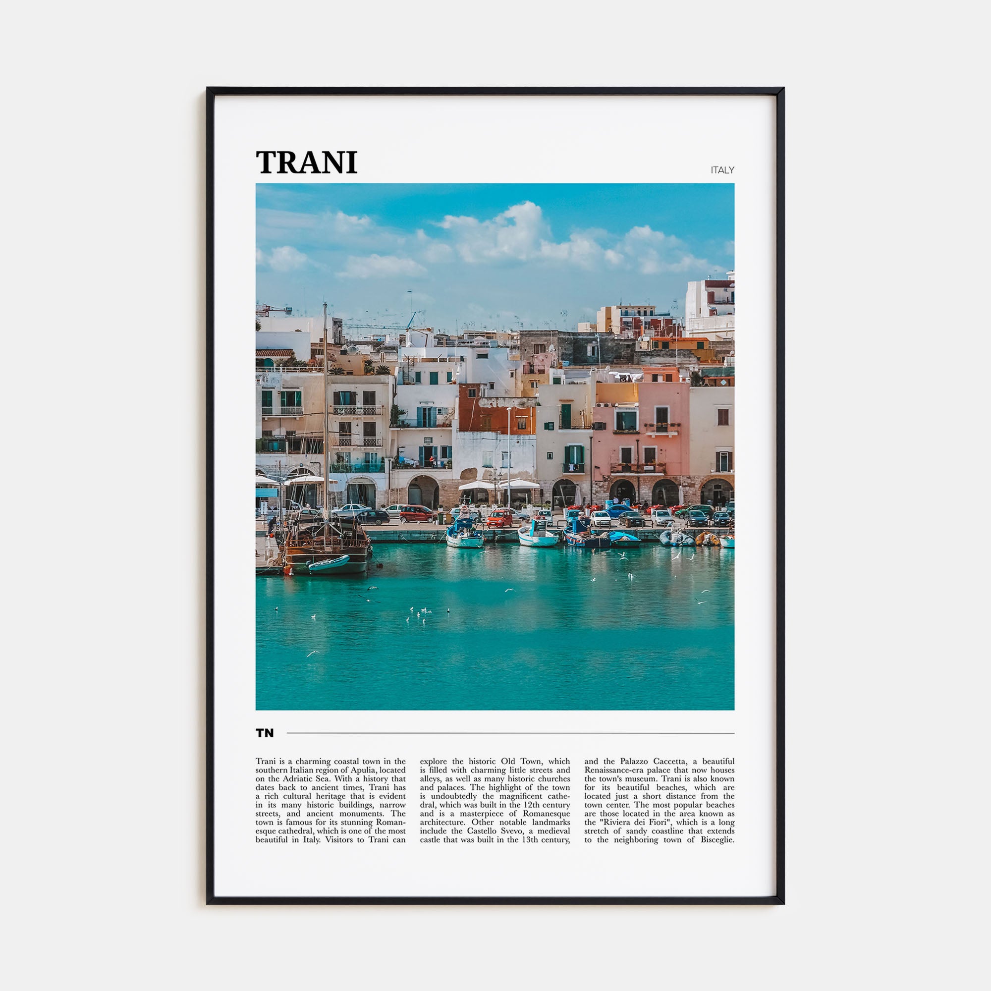 Trani Travel Color Poster