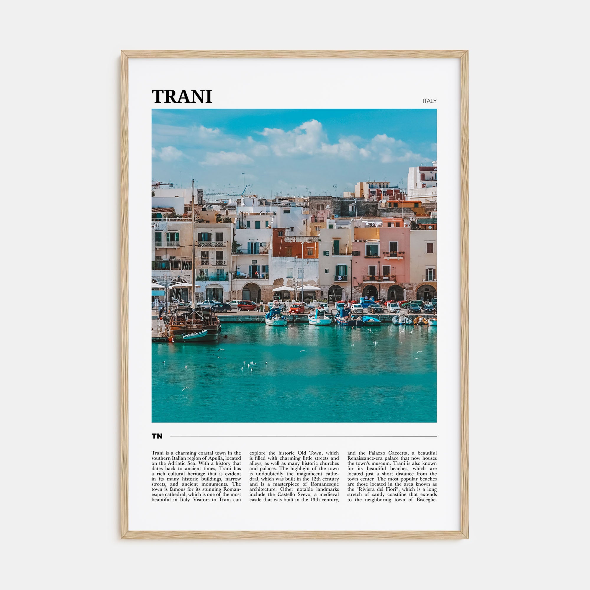Trani Travel Color Poster