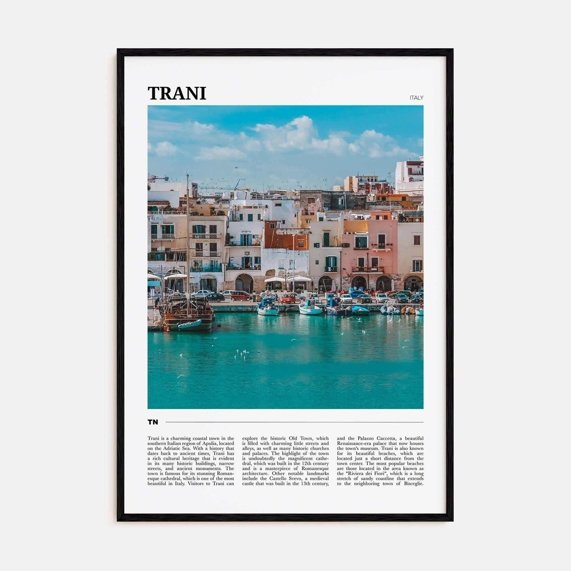 Trani Travel Color Poster