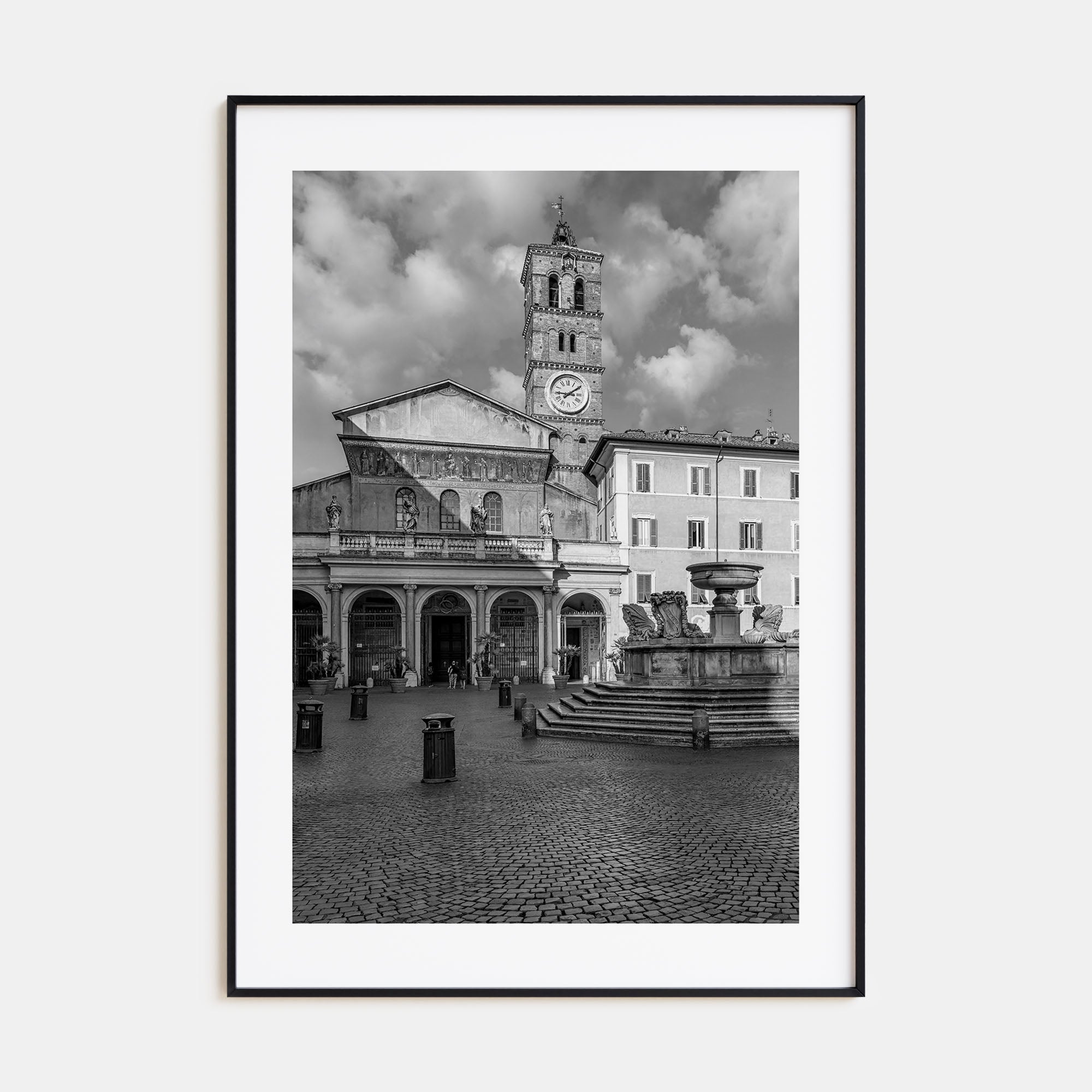 Trastevere Photo B&W Poster