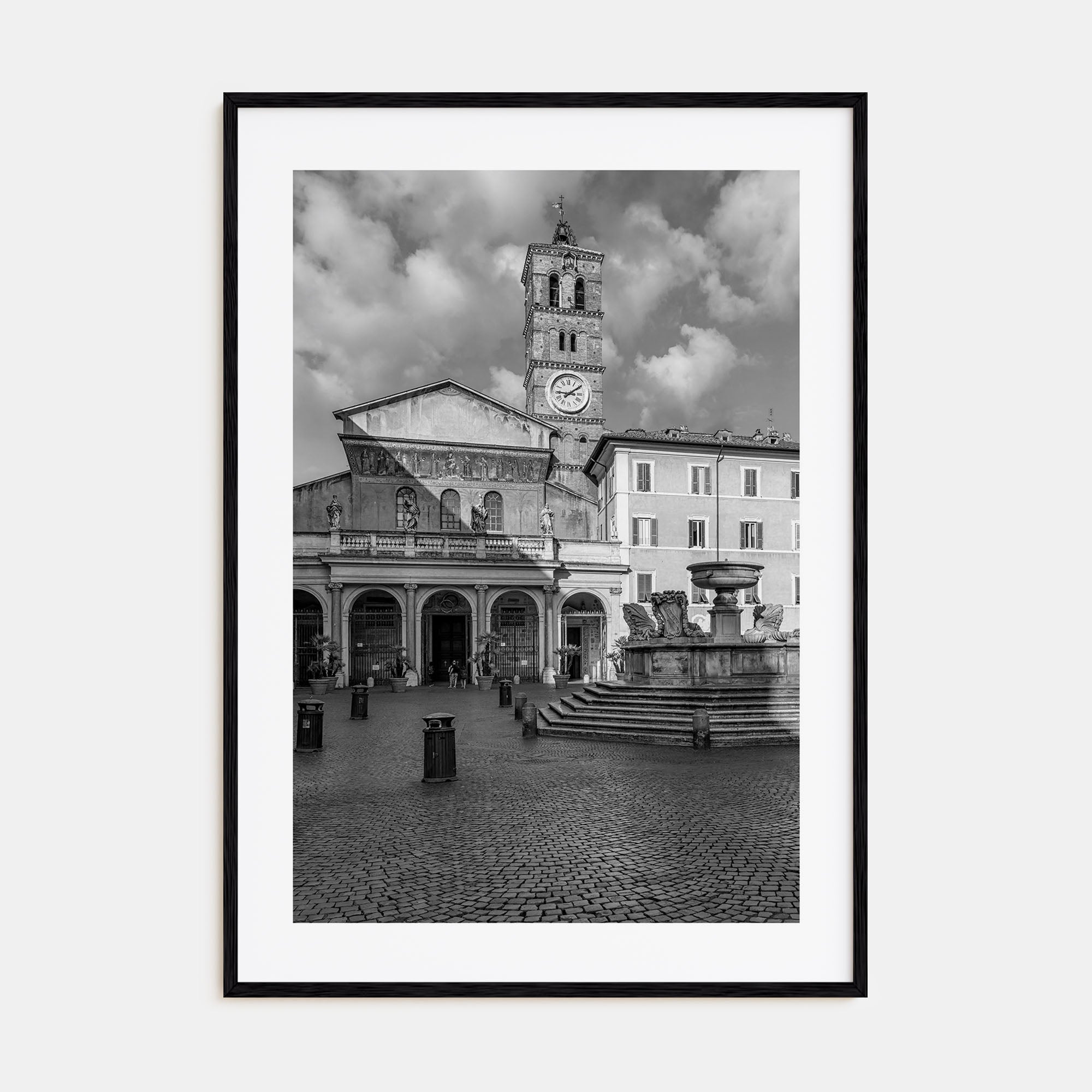 Trastevere Photo B&W Poster