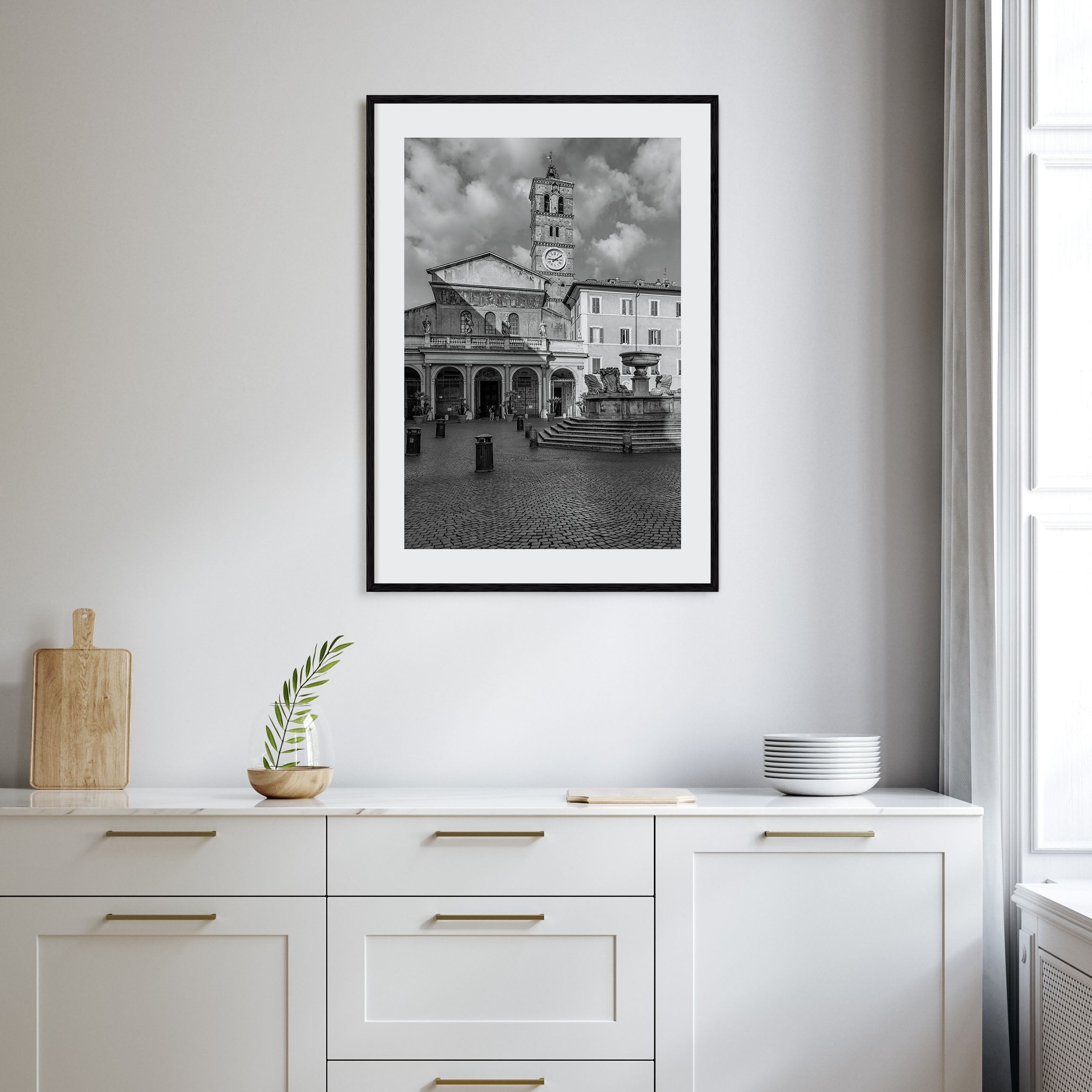 Trastevere Photo B&W Poster