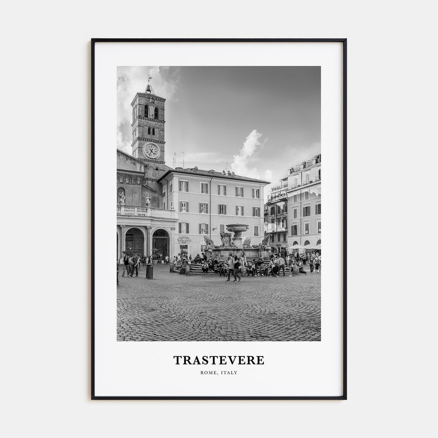 Trastevere Portrait B&W Poster