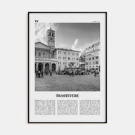 Trastevere Travel B&W Poster