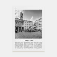 Trastevere Travel B&W Poster
