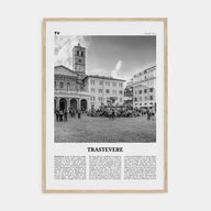 Trastevere Travel B&W Poster
