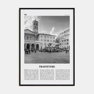 Trastevere Travel B&W Poster