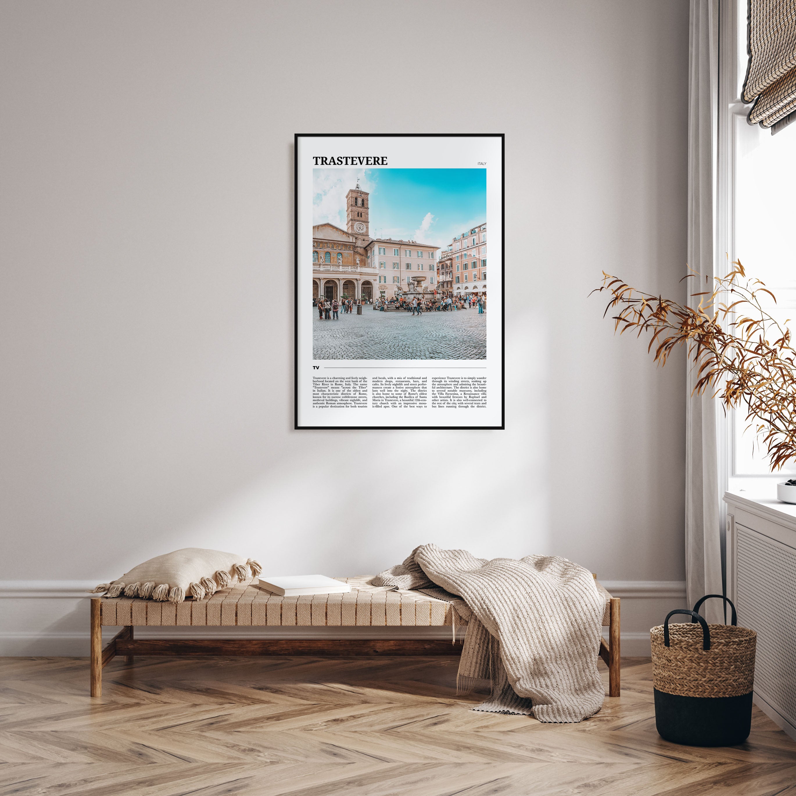 Trastevere Travel Color Poster