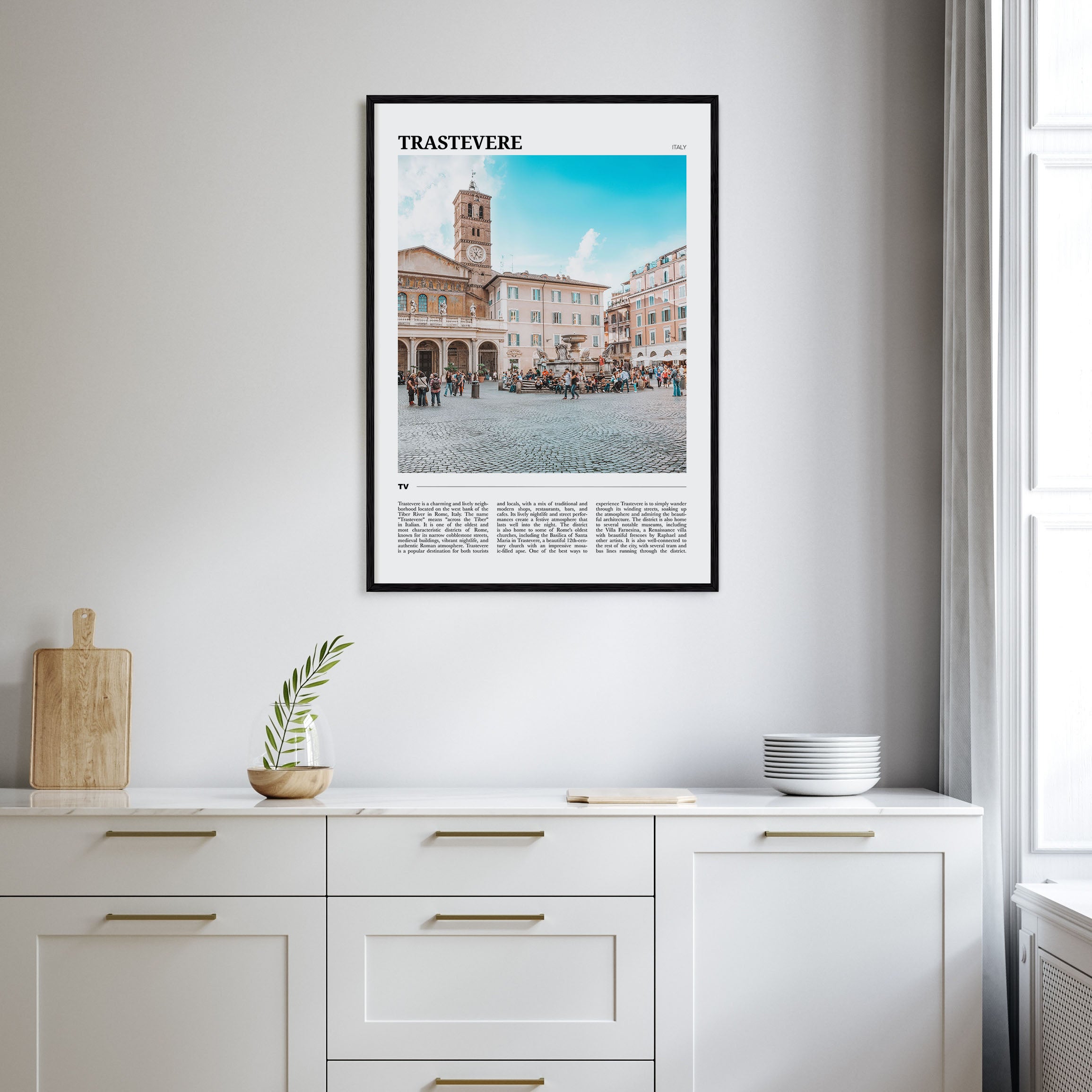 Trastevere Travel Color Poster