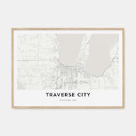 Traverse City Map Landscape Poster