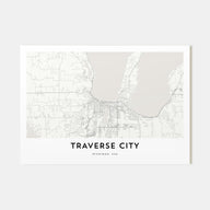 Traverse City Map Landscape Poster