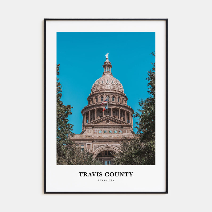 Travis County Portrait Color Poster