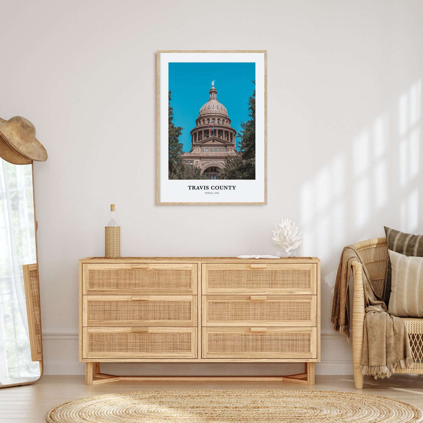 Travis County Portrait Color Poster