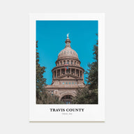 Travis County Portrait Color Poster