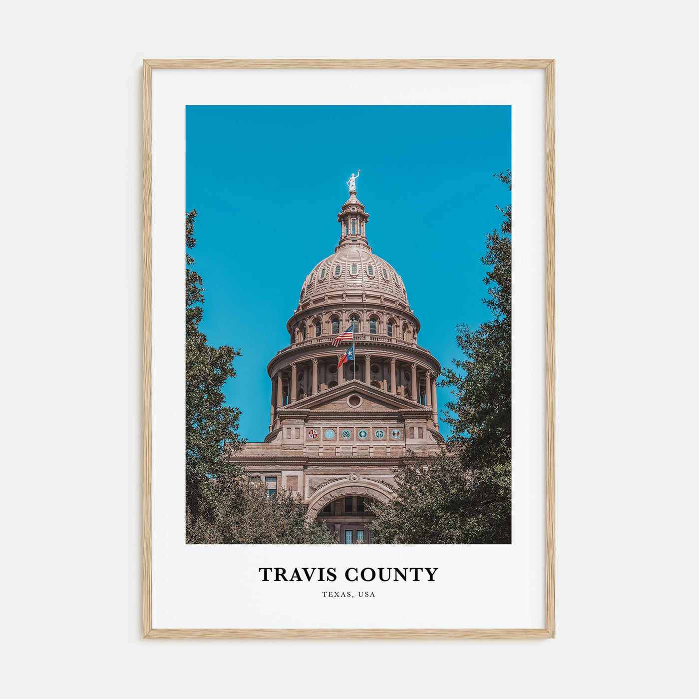 Travis County Portrait Color Poster