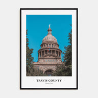 Travis County Portrait Color Poster