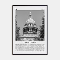 Travis County Travel B&W Poster