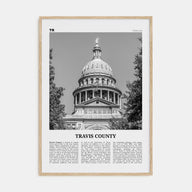 Travis County Travel B&W Poster
