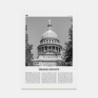 Travis County Travel B&W Poster