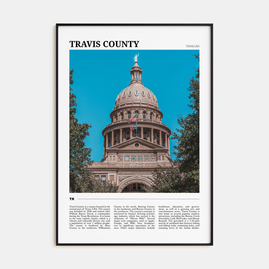 Travis County Travel Color Poster