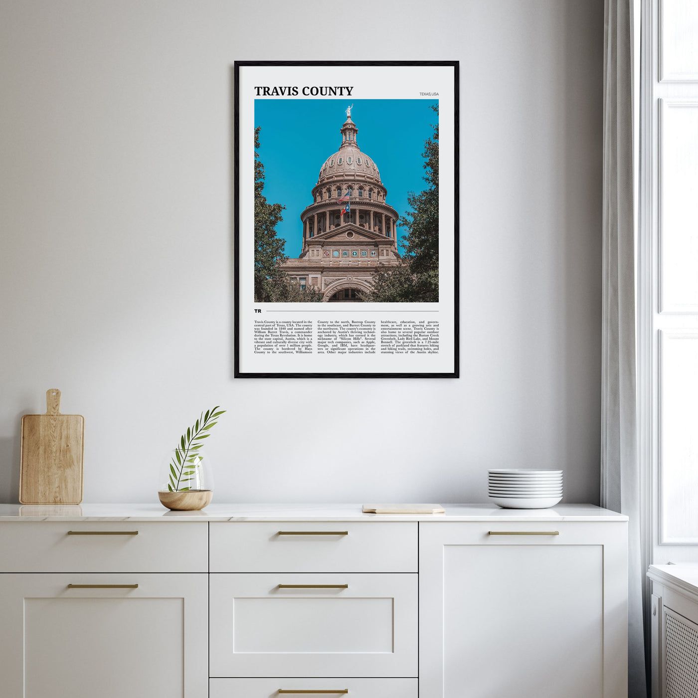 Travis County Travel Color Poster