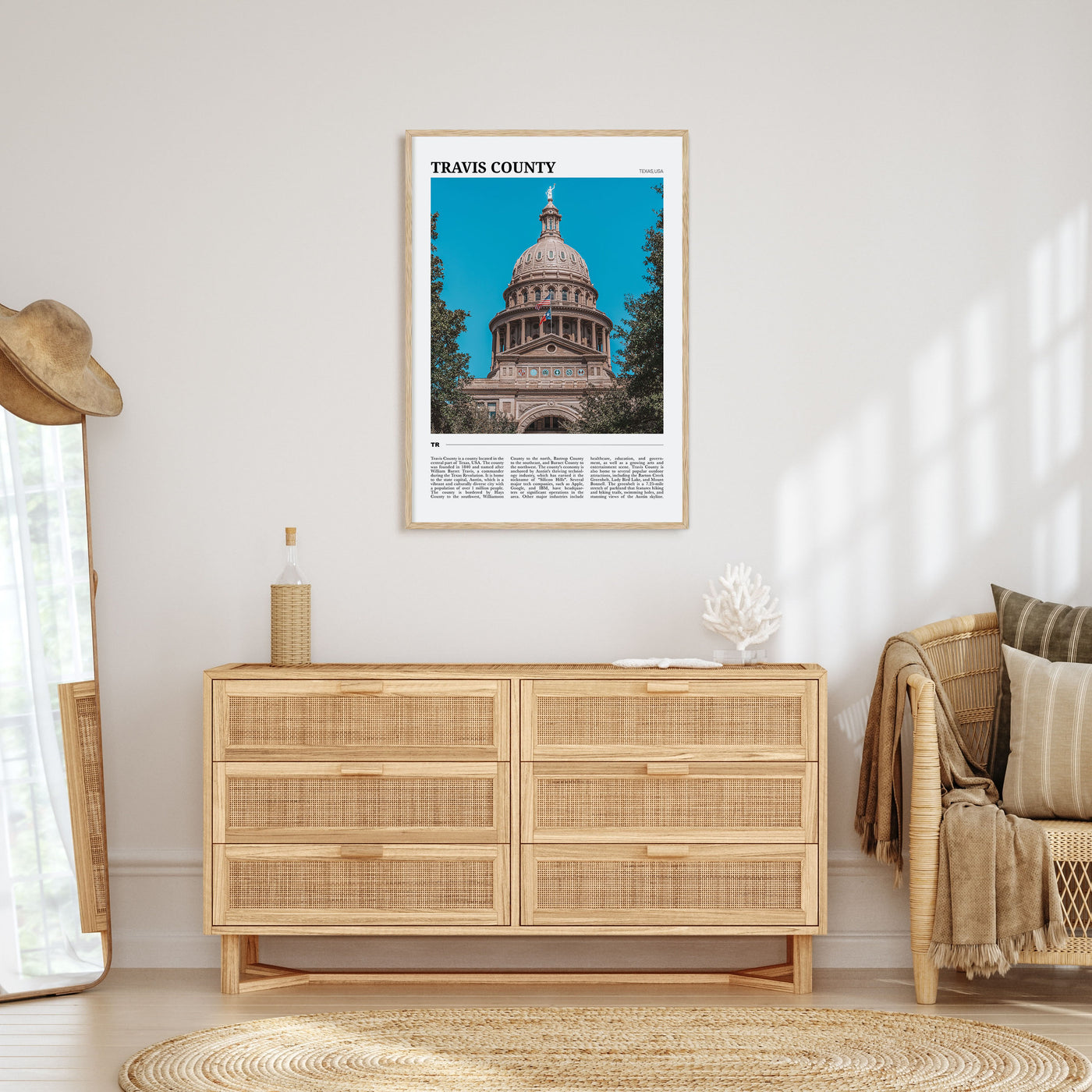 Travis County Travel Color Poster