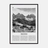 Trentino Travel B&W Poster