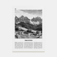 Trentino Travel B&W Poster