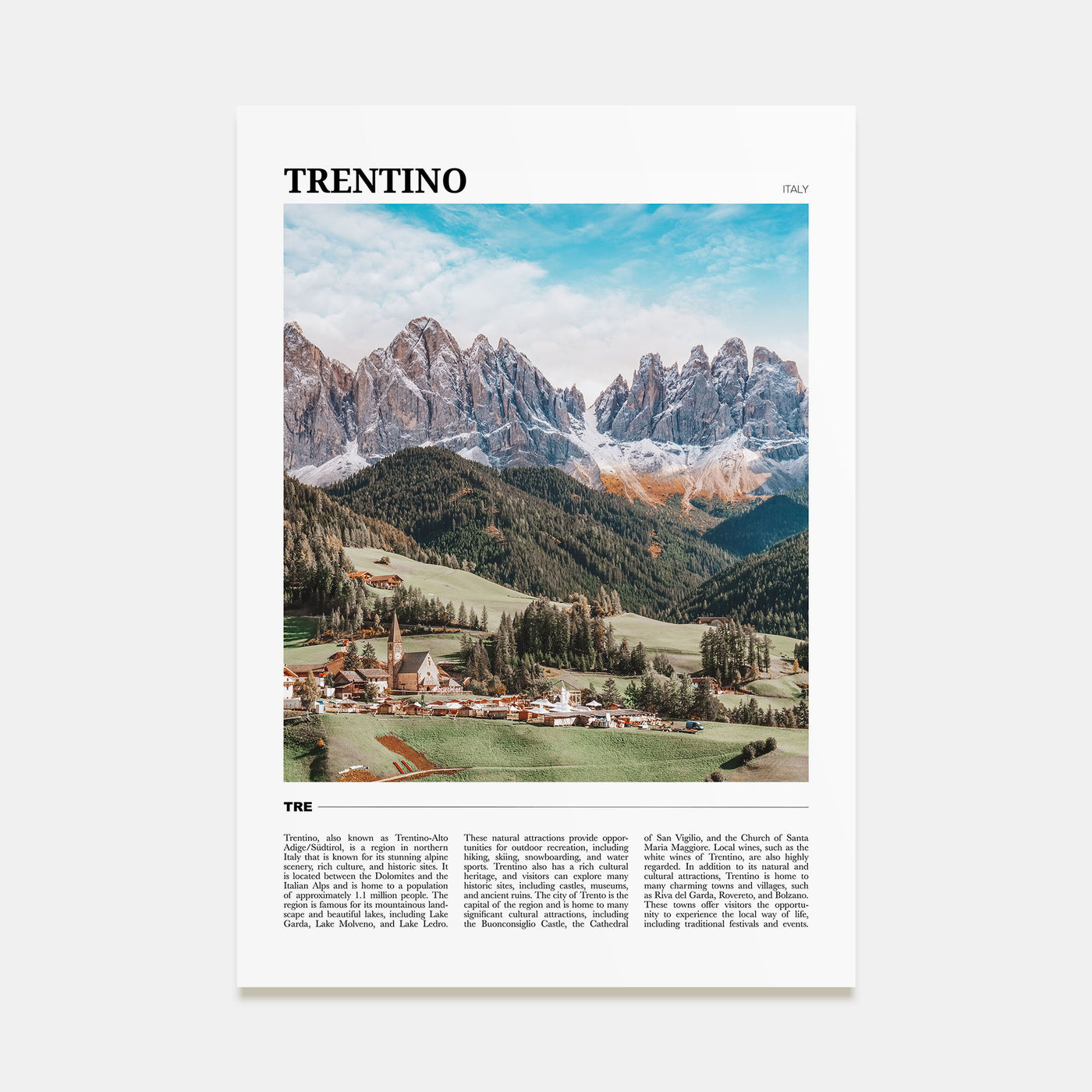 Trentino Travel Color No 2 Poster
