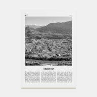 Trento Travel B&W Poster