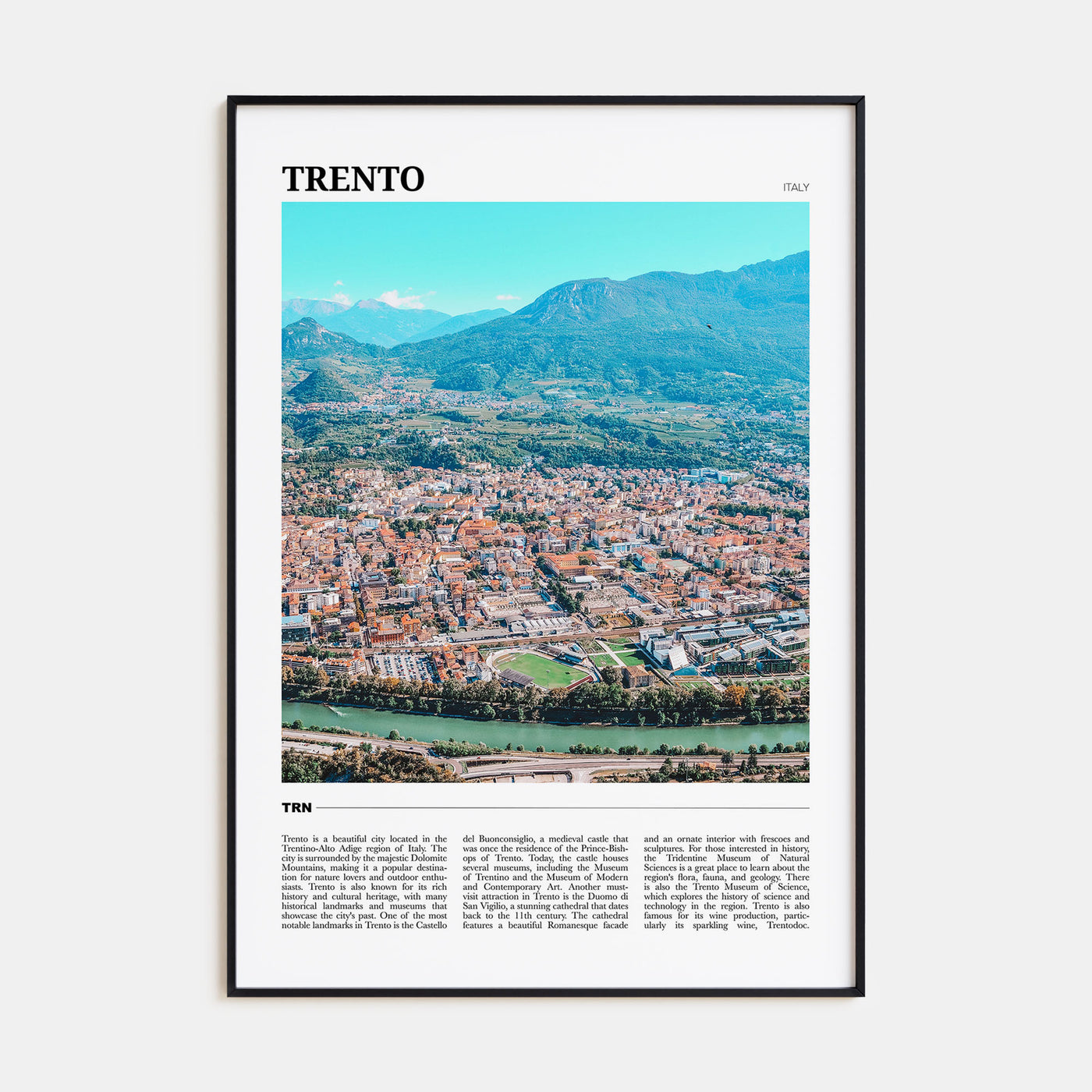 Trento Travel Color Poster