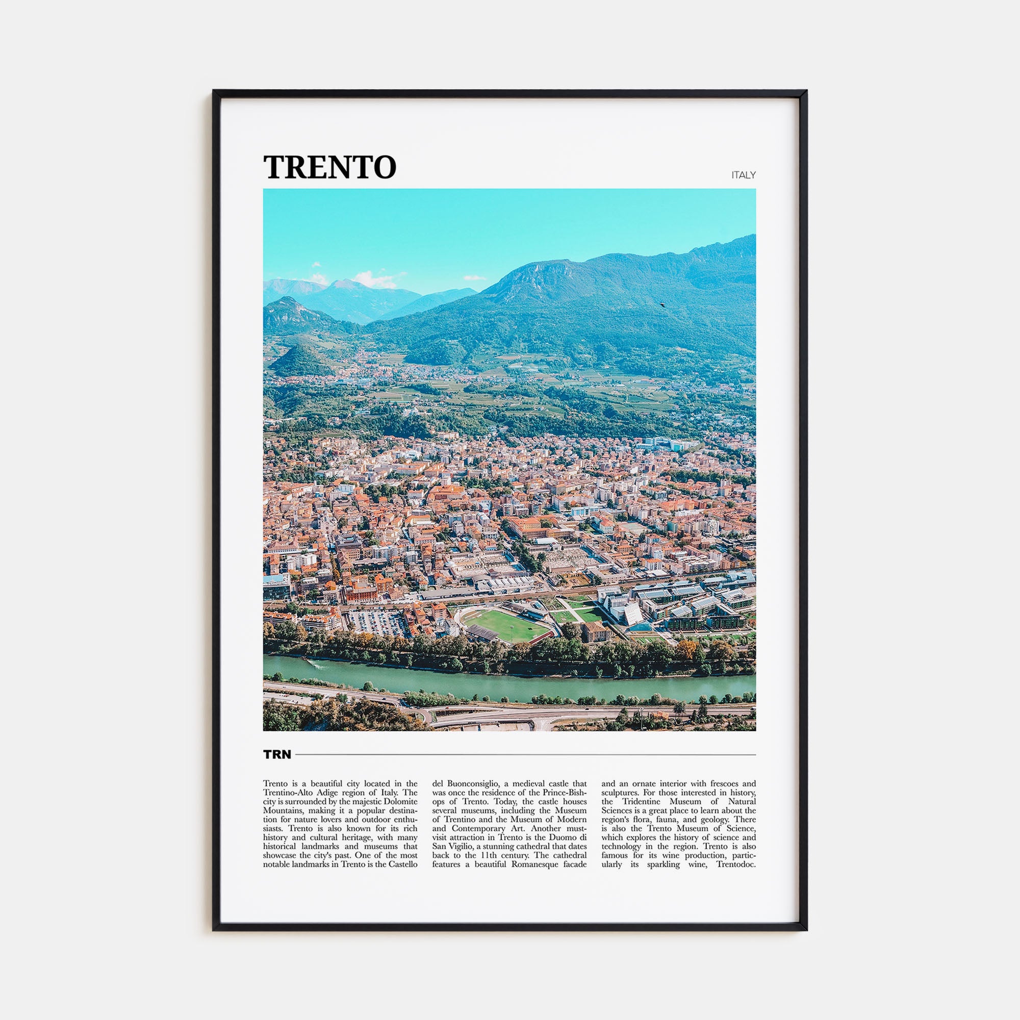 Trento Travel Color Poster