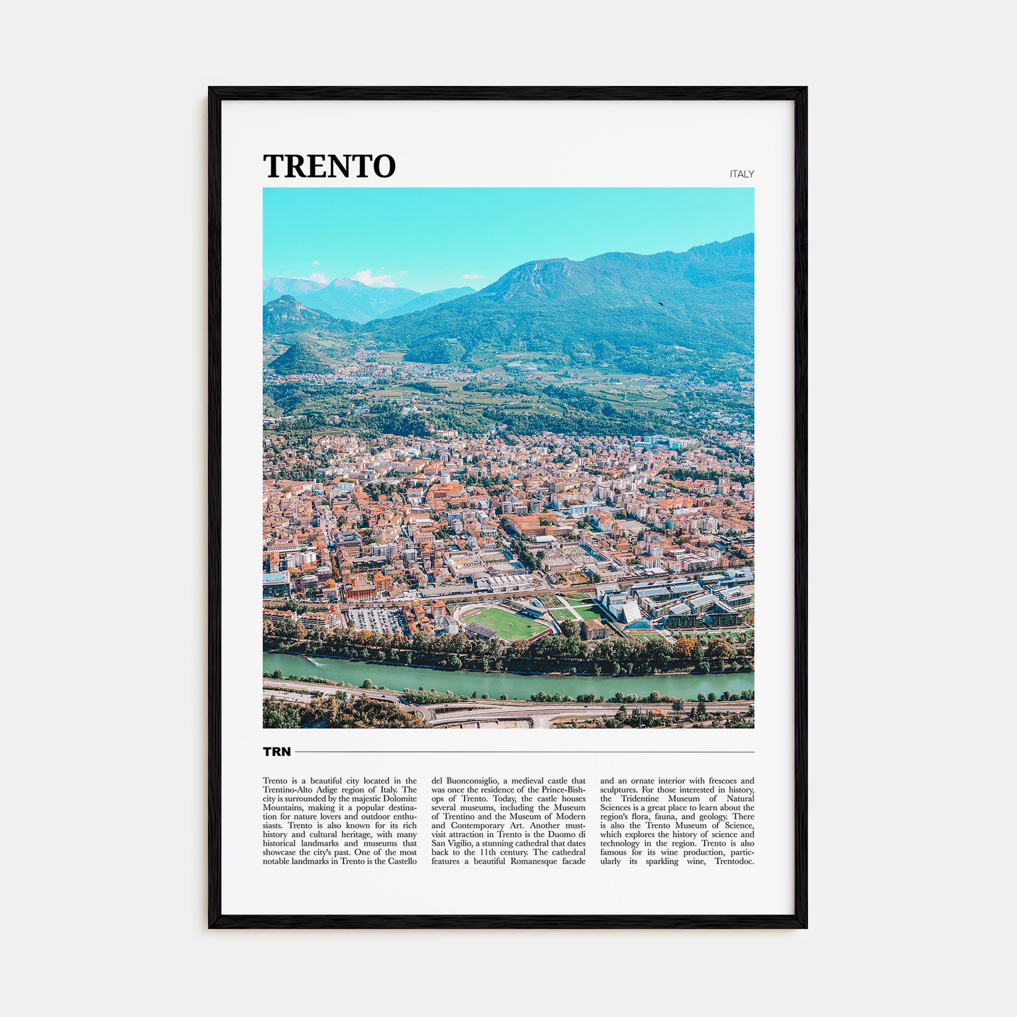 Trento Travel Color Poster