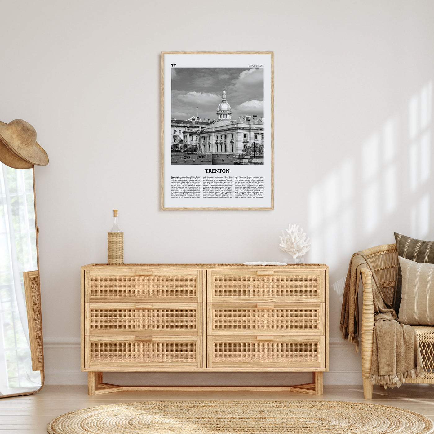 Trenton Travel B&W Poster