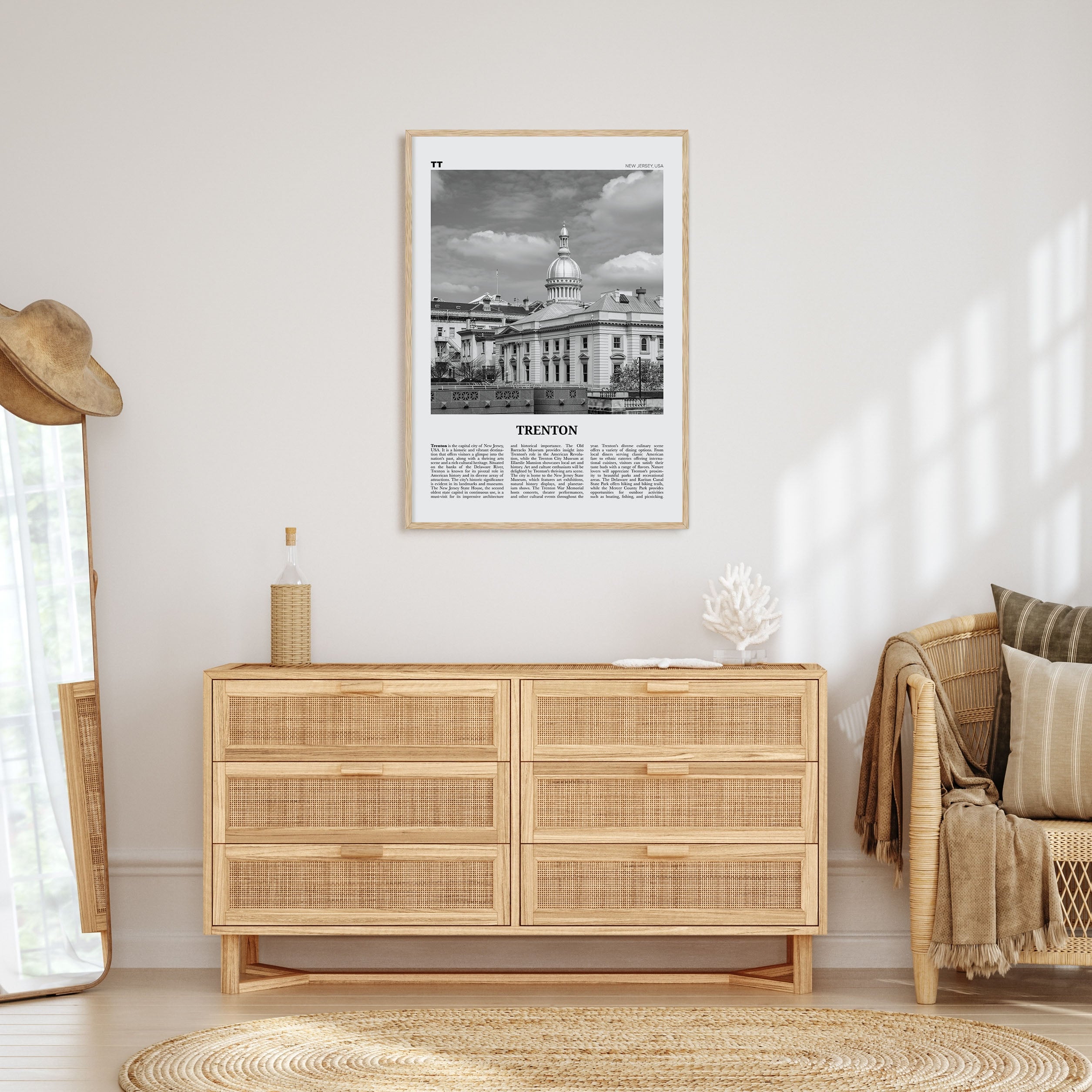 Trenton Travel B&W Poster