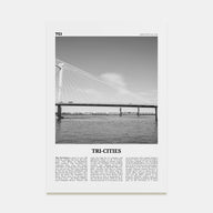Tri-Cities Travel B&W Poster