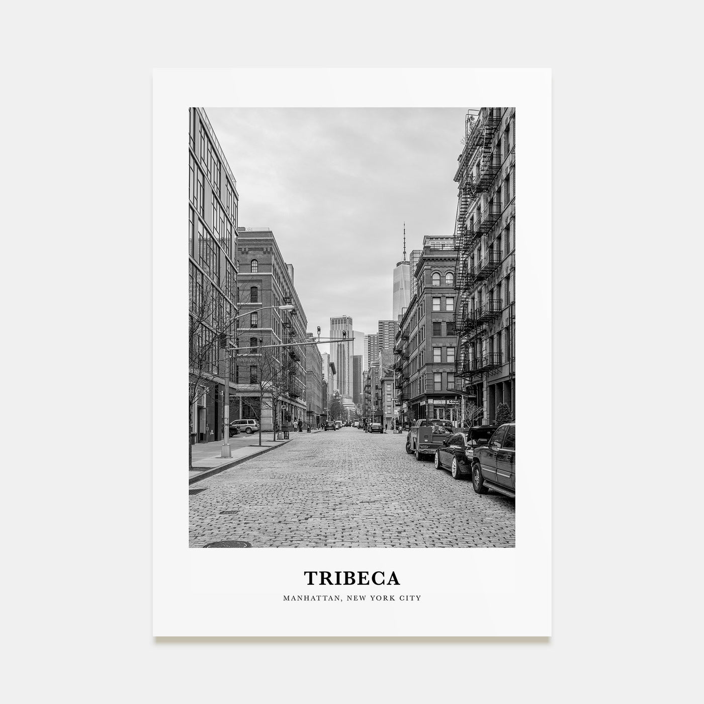 Tribeca Portrait B&W Poster