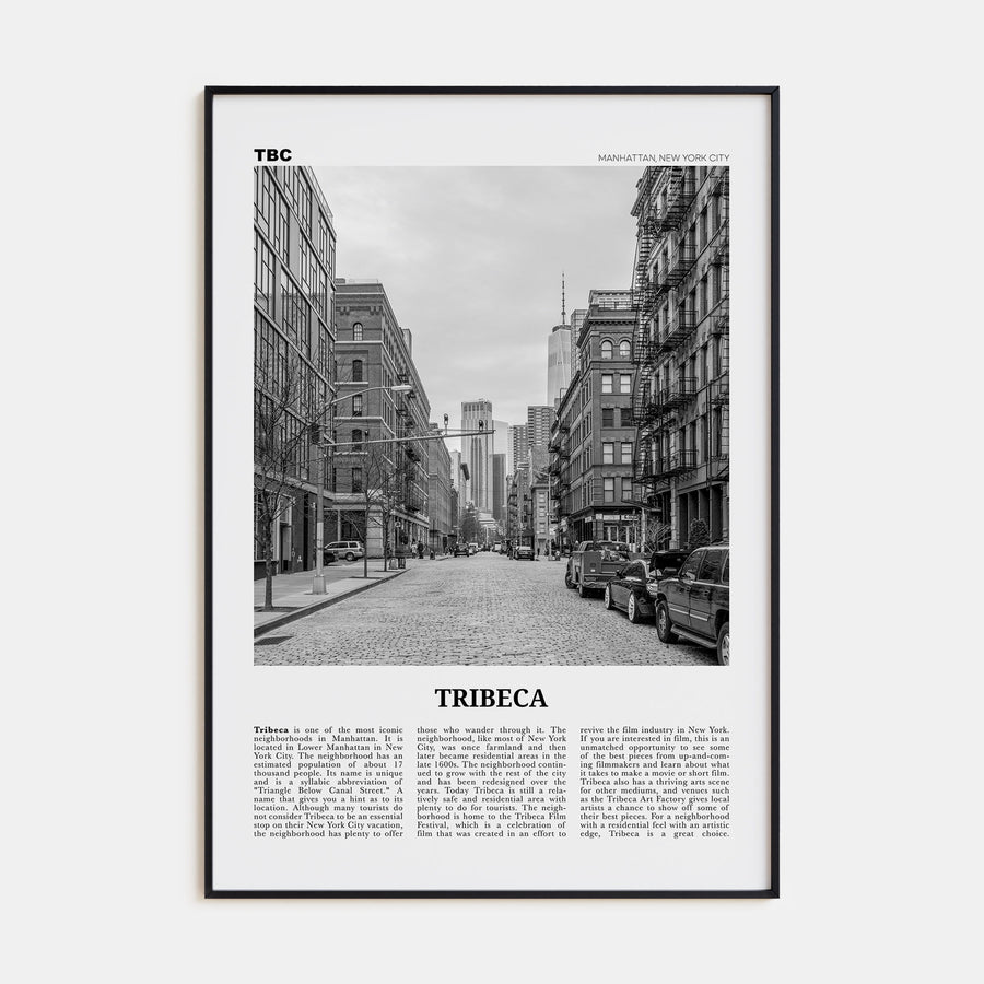 Tribeca Travel B&W Poster