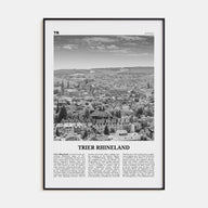 Trier Rhineland Travel B&W Poster