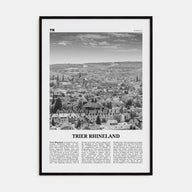 Trier Rhineland Travel B&W Poster
