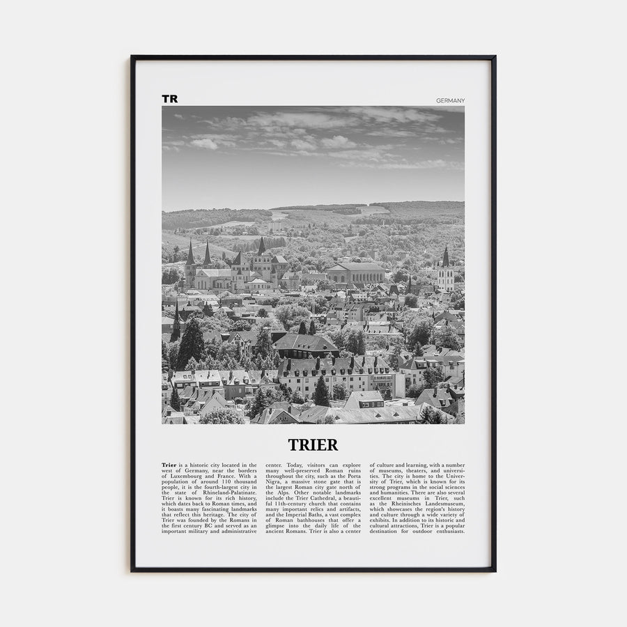 Trier Travel B&W Poster
