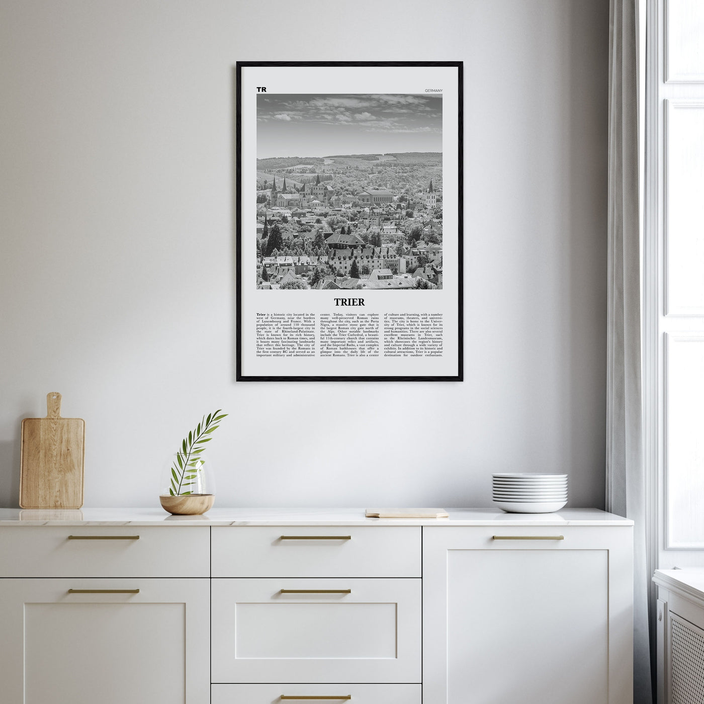 Trier Travel B&W Poster