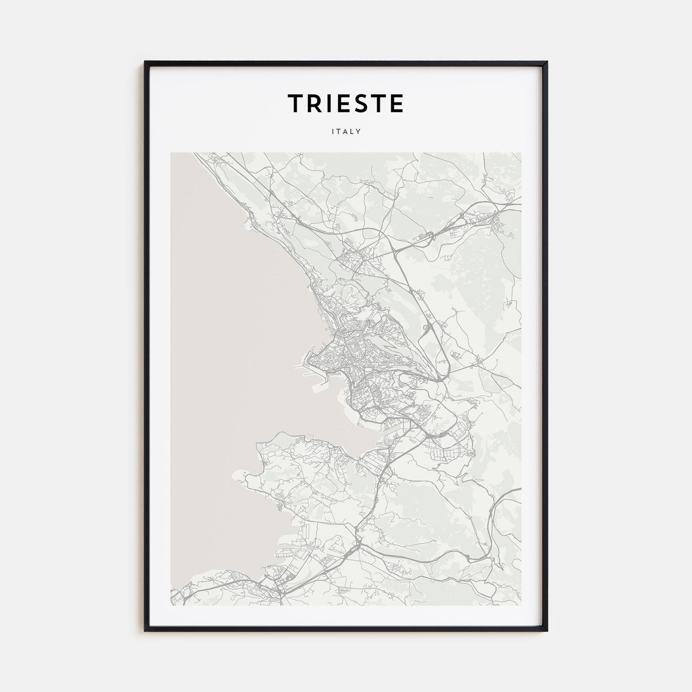 Trieste Map Portrait Poster